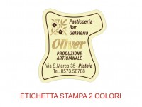 Etichette adesive per pasticcerie, bar, panetterie e gelaterie (mm 30x35)  (cod.21/I )